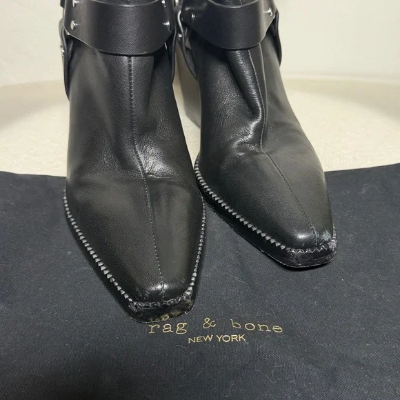 rag & bone leather Rio Western Ankle Boot 40 / US 10